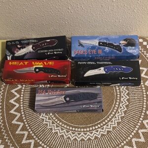 New in boxes 5 pieces Frost Cutlery